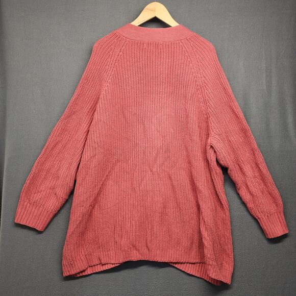 Woman Within Cardigan Sweater Womens Plus Size 3X Pink V Neck Casual - Picture 2 of 13